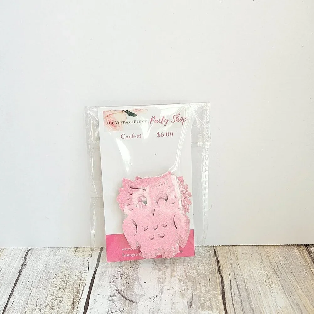 80 Pieces Owl Confetti for a Birthday Party- Boho